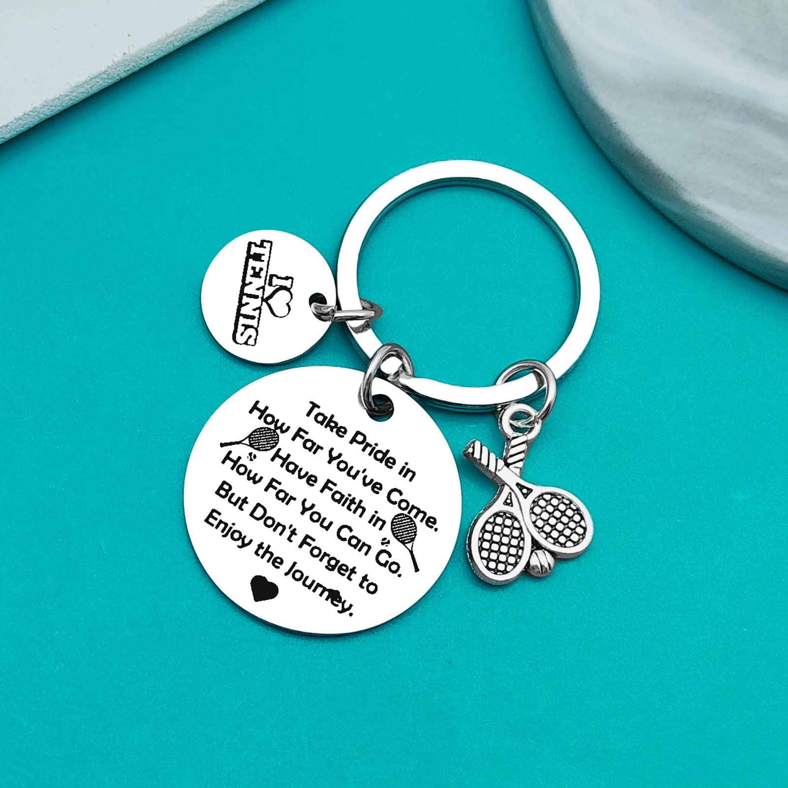 Xiahuyu Tennis Keychain - Perfect Gift for Tennis Lovers, Players, Coaches & Teams | Great for Tennis Tournaments, Team Events & Player Appreciation Gifts