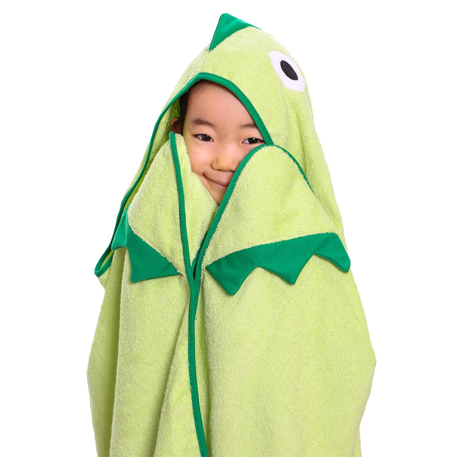 Premium Kids Dinosaur Hooded Towel - Soft Cotton Heavyweight Terry Cloth Bath & Beach Towel for Boys & Girls | Perfect for Swimming, Bath Time & Outdoor Adventures