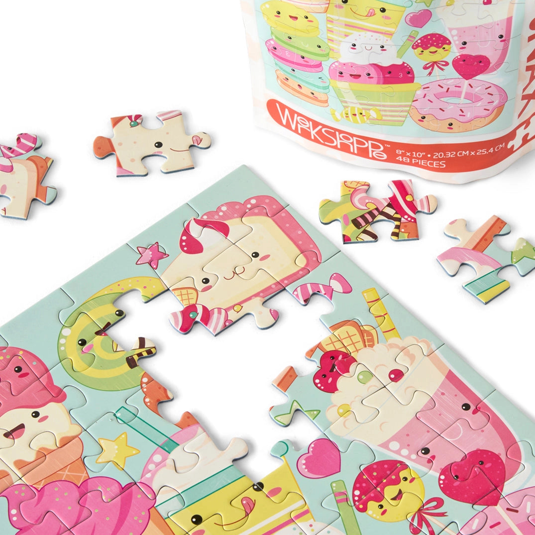 Yummy Yummy 48-Piece Puzzle Snacks - Fun & Educational Snack Puzzles for Kids - Perfect for Birthday Parties, Classroom Activities & Family Game Nights