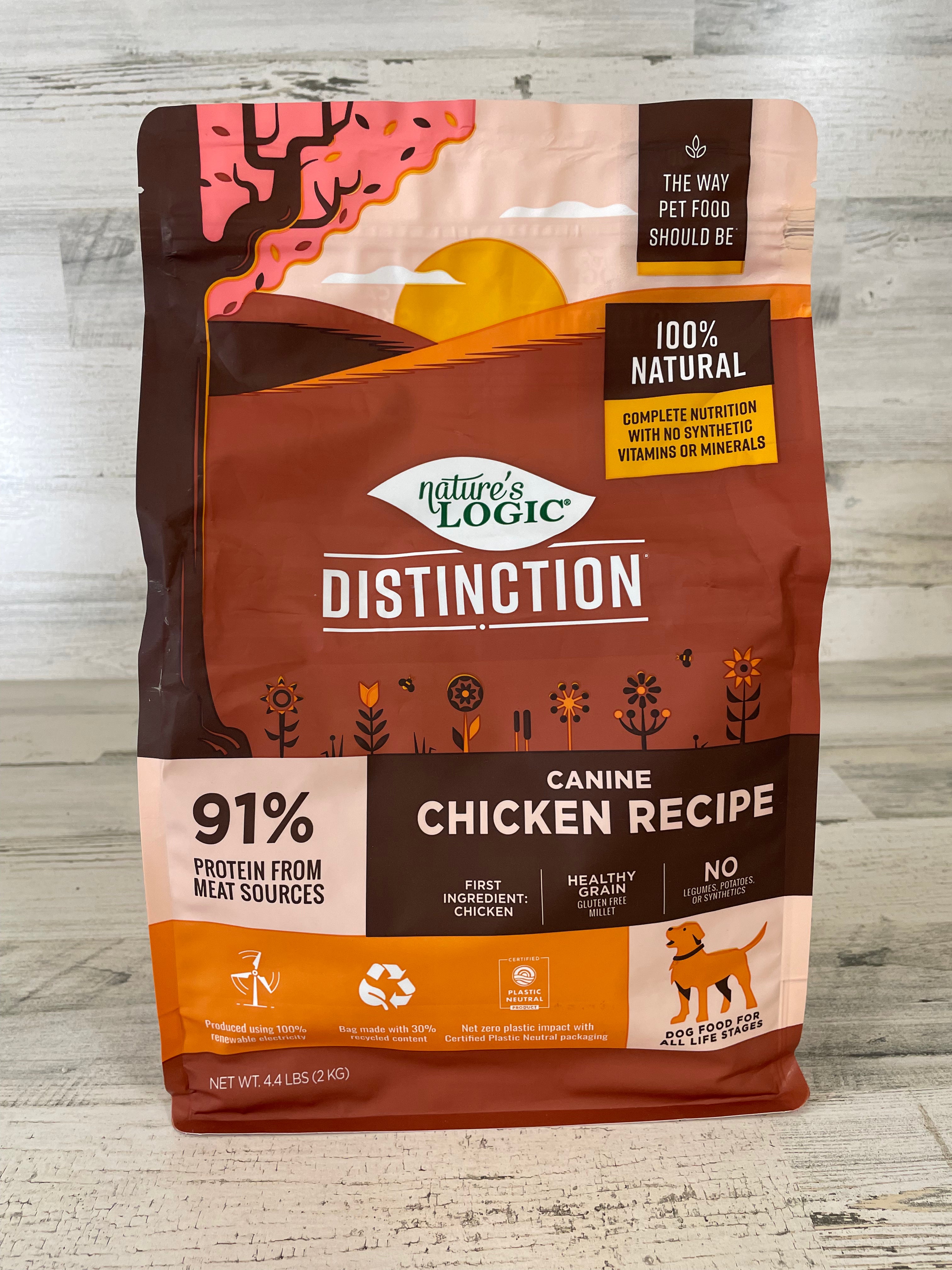 Nature's Logic Distinction Canine Chicken Recipe Dry Dog Food - Premium Grain-Free Kibble for Adult Dogs, High Protein & Natural Ingredients - Perfect for Active Dogs & Daily Nutrition