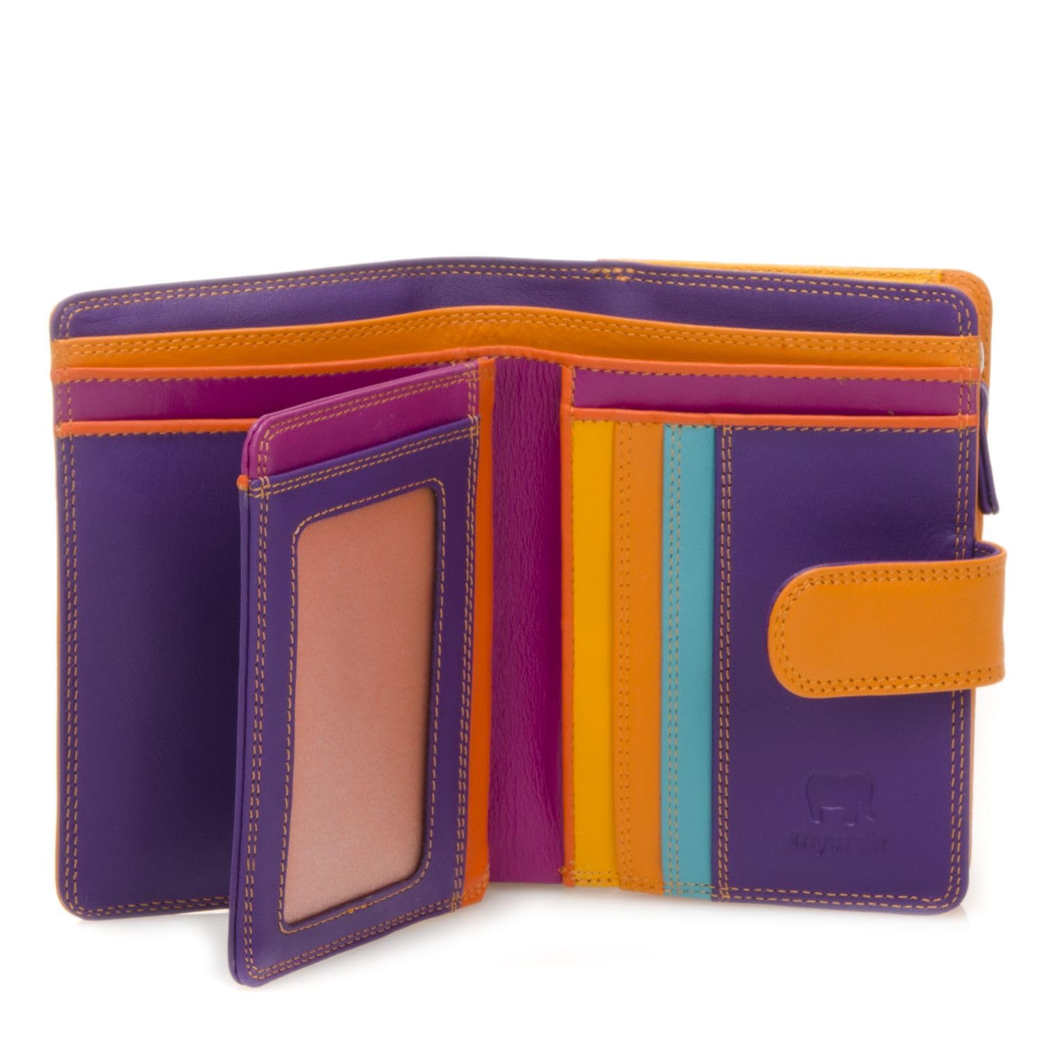 Mywalit Medium Snap Leather Wallet - 9 Card Slots, ID Window & Zippered Coin Pocket | Copacabana Design | Stylish Compact Wallet for Men & Women | Perfect for Everyday Carry, Travel & Business Use