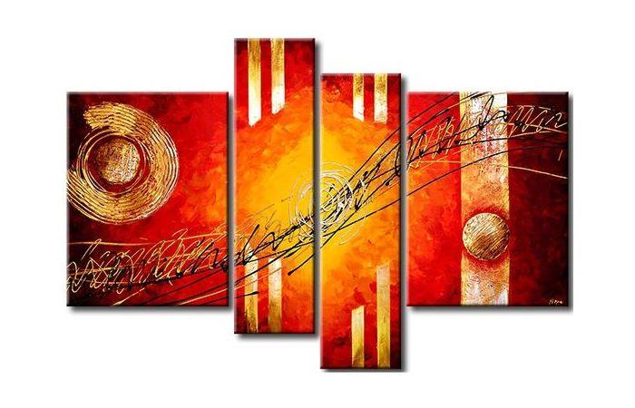 Modern Abstract Acrylic Painting for Living Room Wall Decor - Contemporary Artwork for Home & Office Interior Design