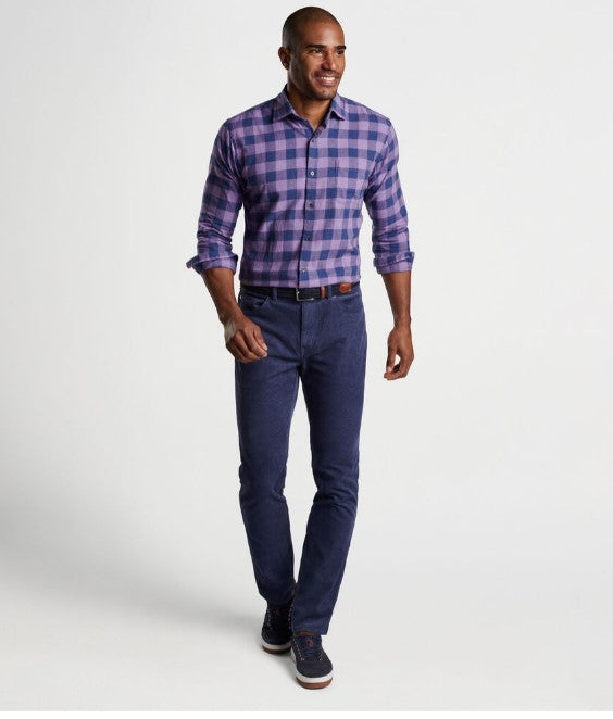 PETER MILLAR Men's Corduroy 5-Pocket Pants - Comfortable Casual Slim Fit Trousers for Work, Travel & Everyday Wear