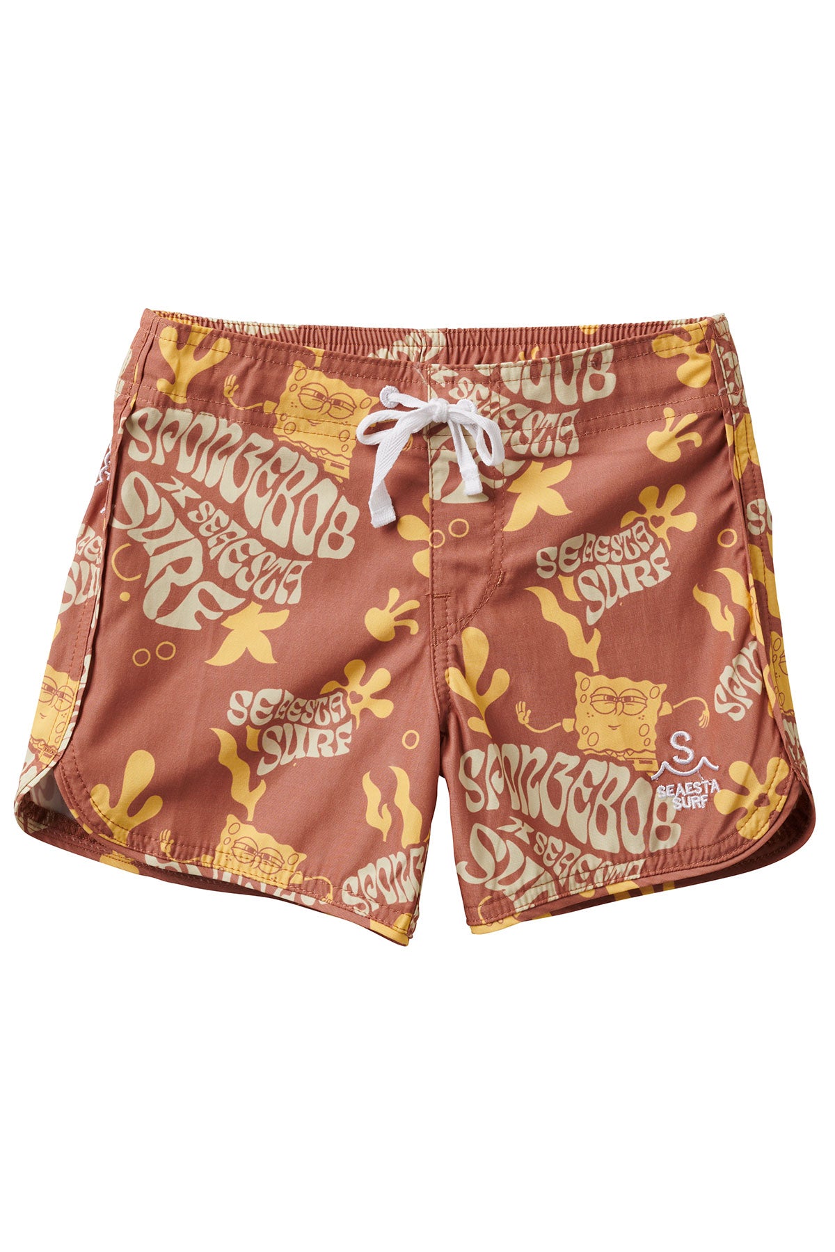Seaesta Surf x SpongeBob® Go With The Flow Boardshorts for Youth - Desert Print Swim Trunks | Beachwear, Surfing & Summer Vacation Outfits