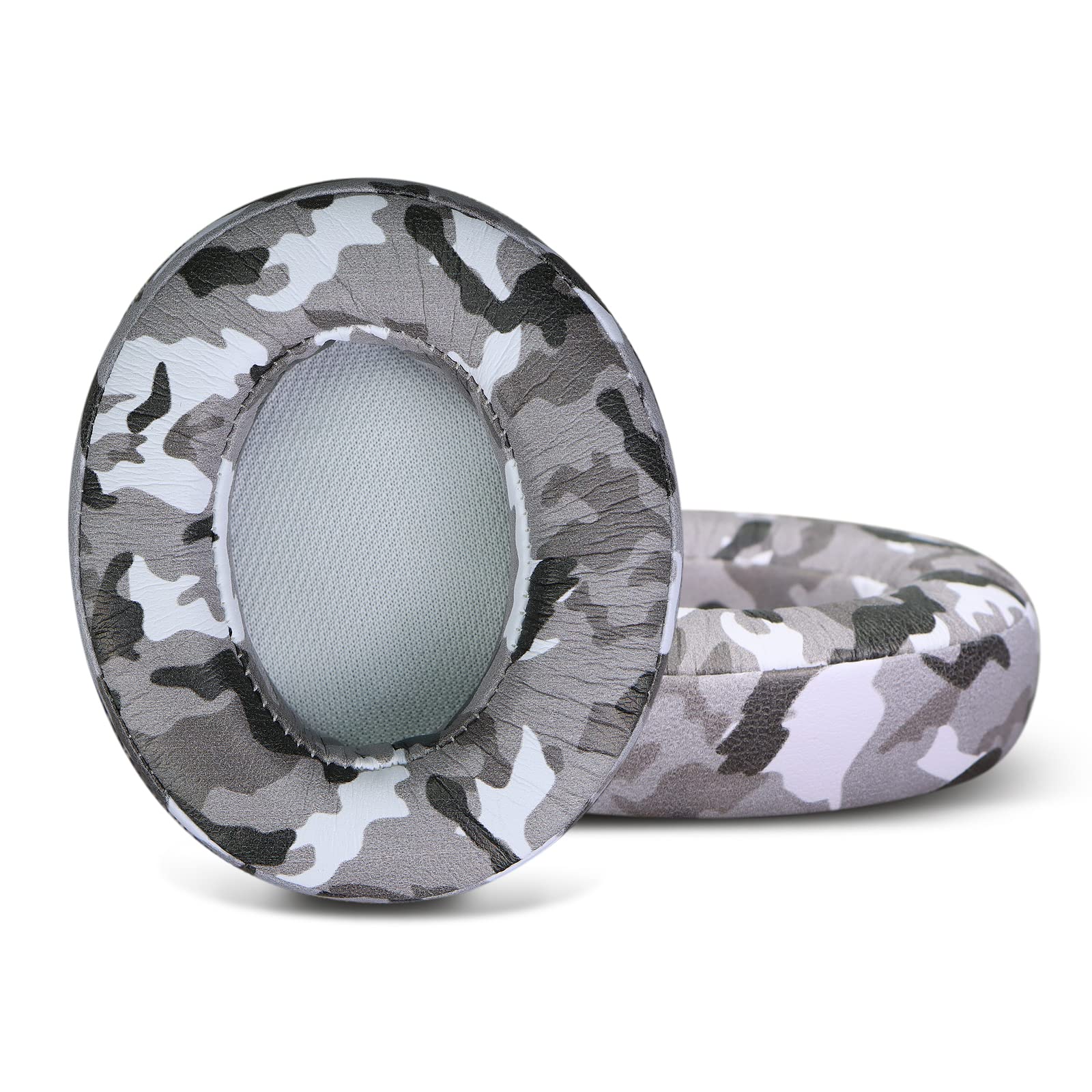 **Replacement Ear Pads for Beats Studio 2 & Studio 3 Headphones – Noise Isolating Memory Foam Cushions, Soft Protein Leather (Camo Grey) – Perfect for Gaming, Music & Travel**