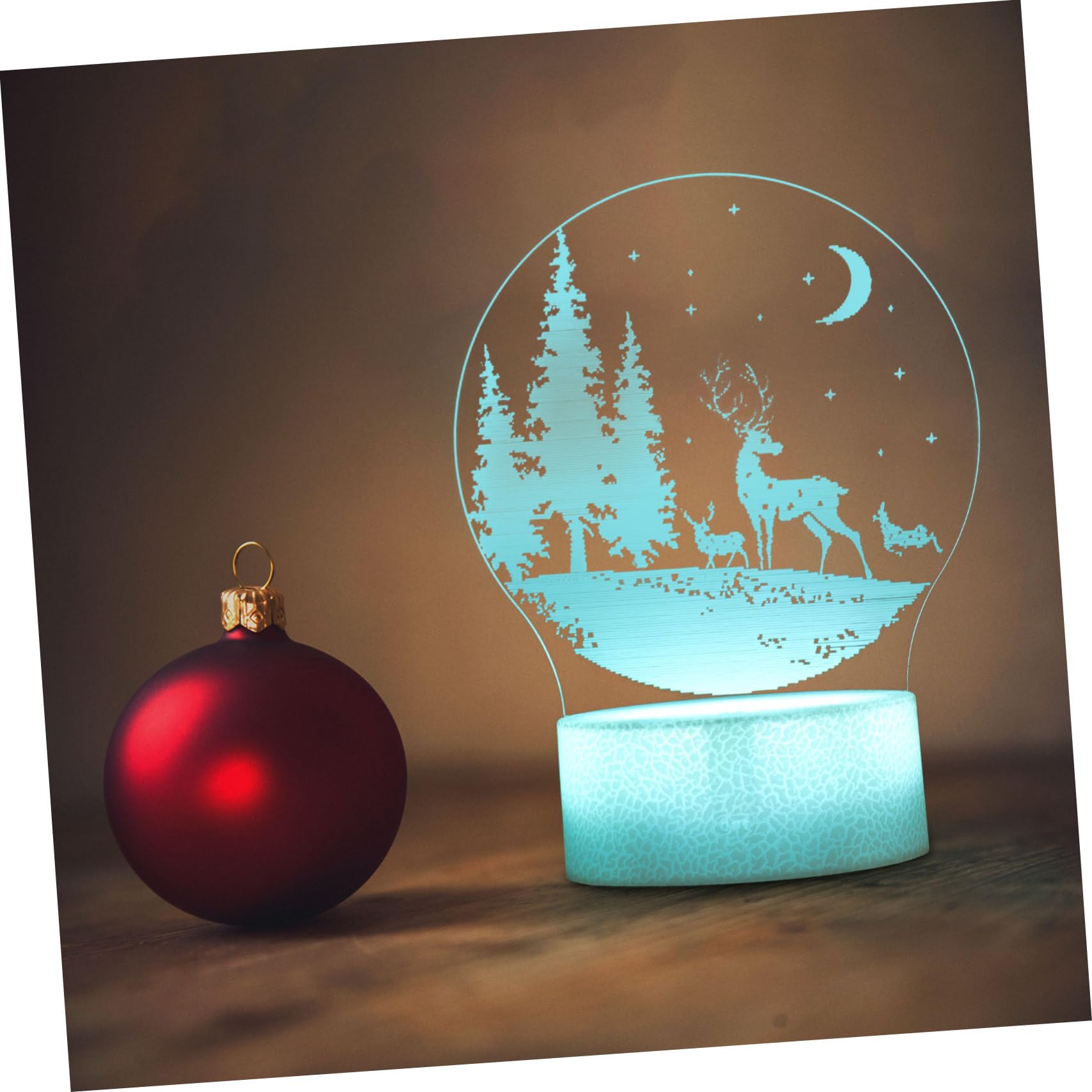 BUTIFULSIC LED Night Light - Christmas Decorations, Xmas Style Desktop Lamp, Safe & Odor-Free for Kids Room, Bedside, Holiday Home Decor