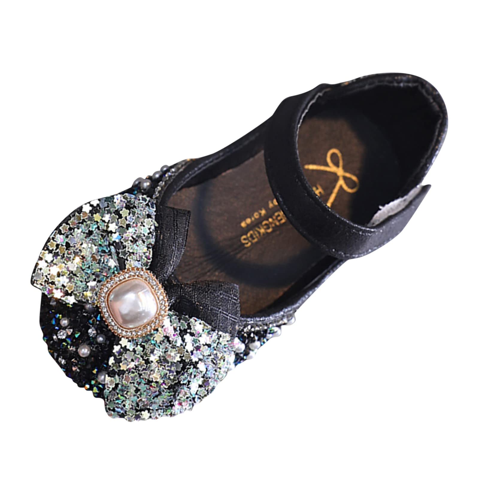 **Sparkly Princess Shoes for Toddler Girls - Flat Sole Dress Shoes with Rhinestones - Perfect for Birthday Parties, Pageants & Special Occasions**