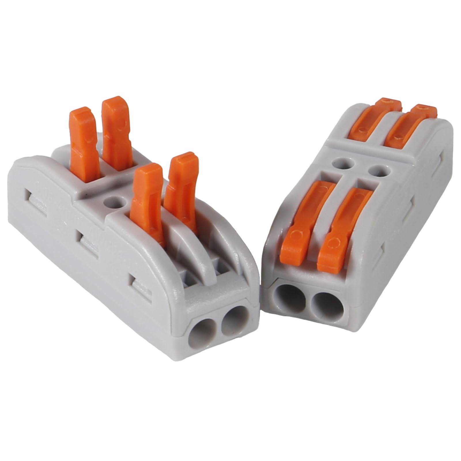 50pcs Lever Wire Connectors SPL-2 - Compact Electrical Connectors for 28-12AWG Wires, Universal Terminals for Soft & Hard Wires - Ideal for Home Wiring, DIY Electrical Projects and Automotive Applications