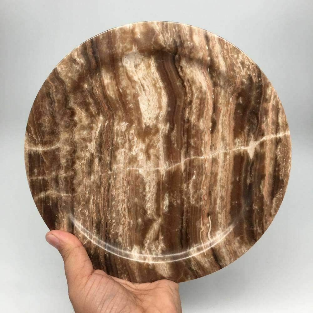 4-Piece Set Handmade Moroccan Onyx Plates - 8.5