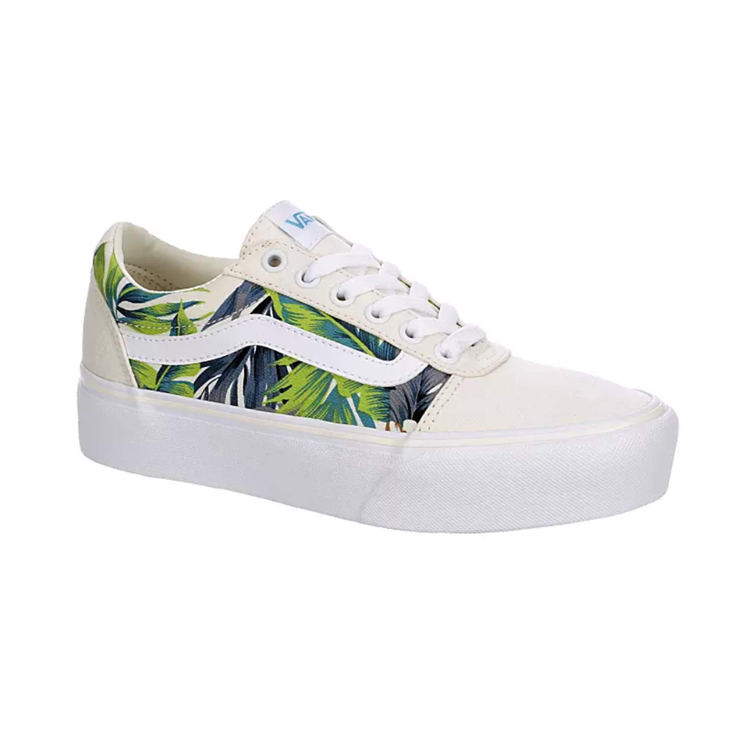 Vans Unisex Ward Platform Sneakers - Floral Print Canvas Shoes for Men & Women | Casual Streetwear Fashion for Everyday Wear & Skateboarding