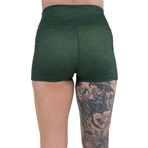 Men's Casual Heather Green Shorts - Comfortable & Stylish Summer Wear for Outdoor Activities, Gym, and Beach