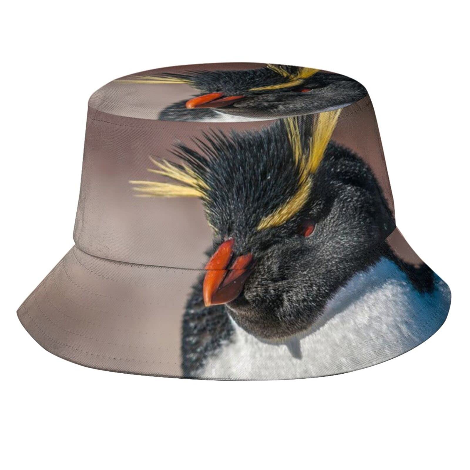 Cute Penguin Bucket Hat for Boys & Girls - Animal Print Fisherman Sun Hat for Outdoor Activities, Beach, Picnic, Travel & Summer Adventures