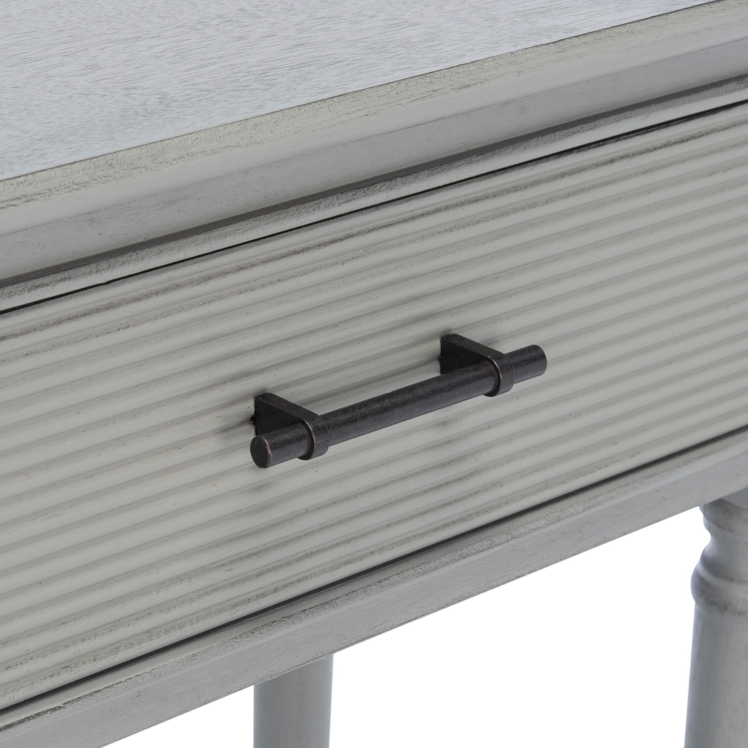 Distressed Grey 2-Drawer Console Table with Bottom Shelf - Safavieh Home Collection Ryder | Perfect for Entryway, Living Room & Hallway Decor