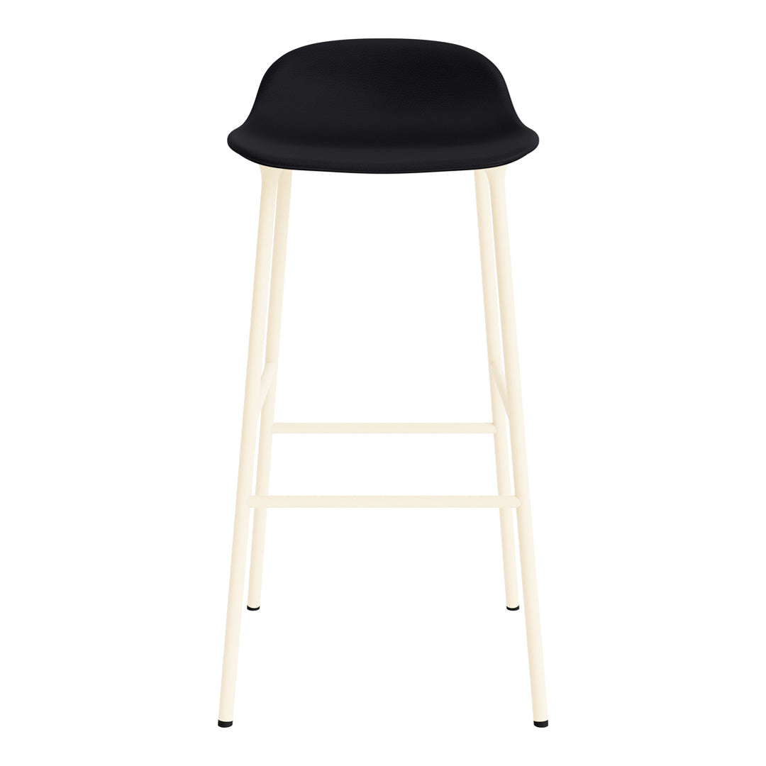 Modern Form Bar Stool with Sturdy Metal Legs & Comfortable Upholstered Seat - Perfect for Kitchen Islands, Home Bars & Commercial Use