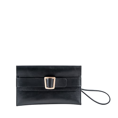 Premium Handmade Leather Clutch Bag - Elegant Black Evening Purse for Women | Perfect for Night Parties, Weddings & Special Occasions