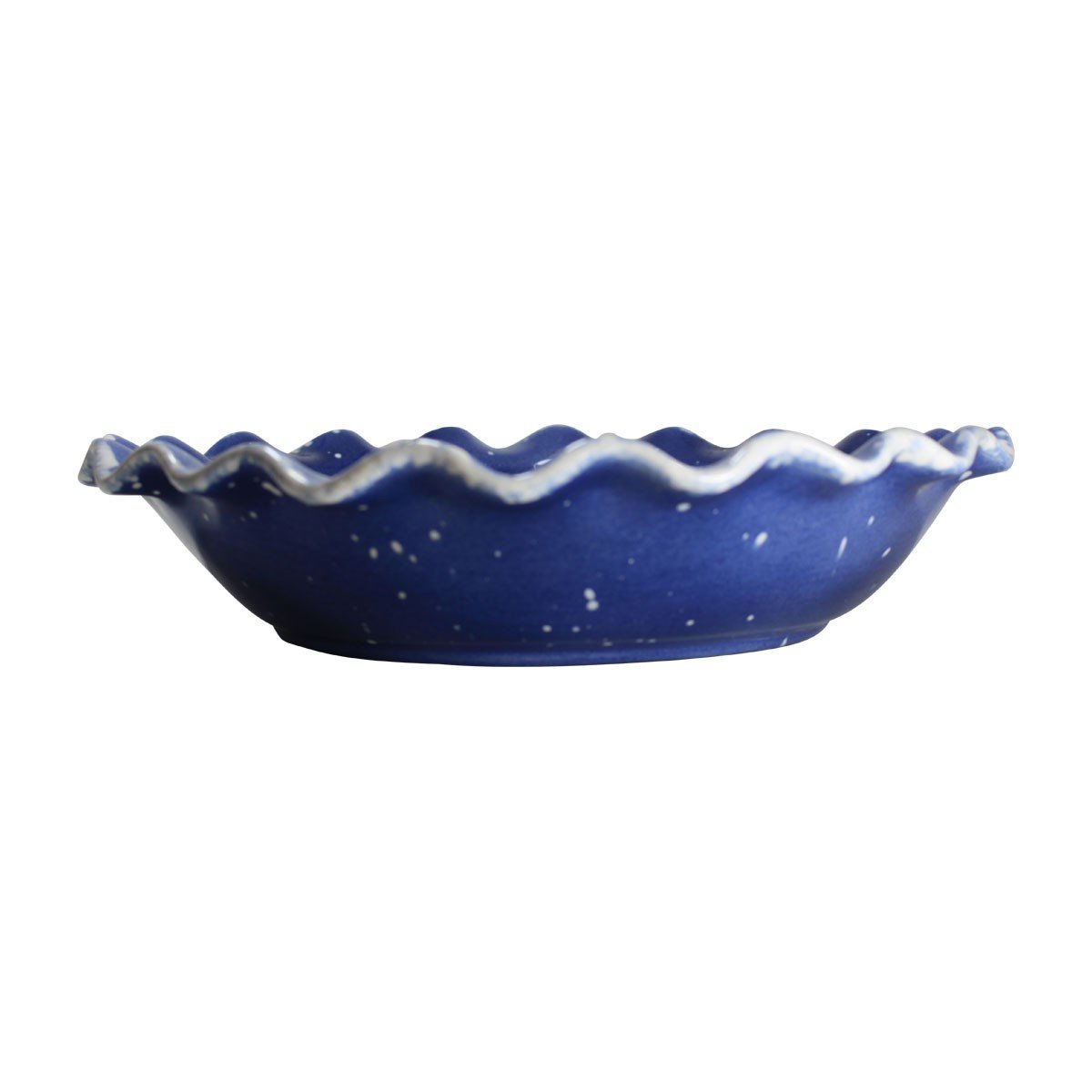 Debra Kelly Blue Ceramic Snowman Pie Plate - 9 Inch Round Baking Dish for Holiday Desserts, Christmas Dinner & Winter Party Serving - Renovator's Supply