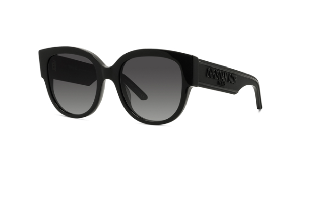 Christian Dior Wildior SU 10 P3 Black/Grey Polarized Round Women's Sunglasses | Luxury Designer Shades for Women | Perfect for Beach, Driving & Outdoor Fashion