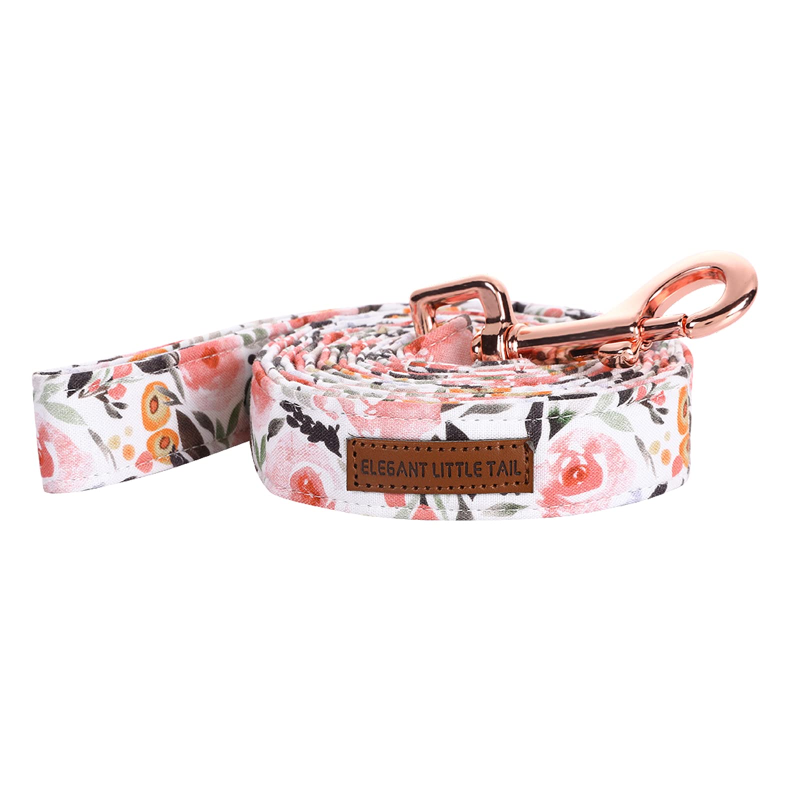 Elegant Floral Print Dog Leash with Soft Handle - Durable Puppy Leash for Small, Medium & Large Dogs - Perfect for Daily Walks, Training & Outdoor Adventures