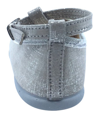 Stylish Silver T-Bar Ballerina Shoes for Girls | Comfortable Dance Shoes for Ballet, Performance & Dress-Up