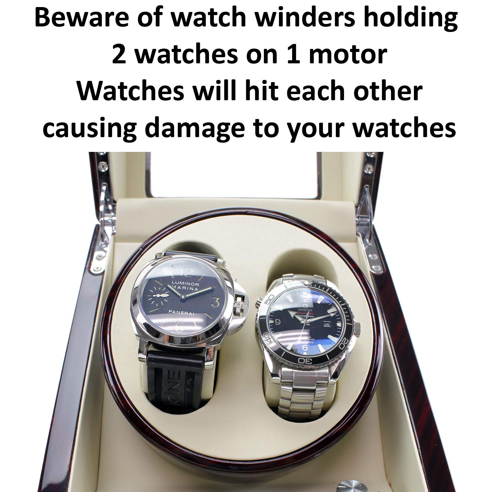 Versa Quad Watch Winder for Automatic Watches - 4 Independent Watch Winders with Adjustable Pillows & Multiple Rotation Modes | Perfect for Watch Collectors, Luxury Timepiece Storage & Display (Black)