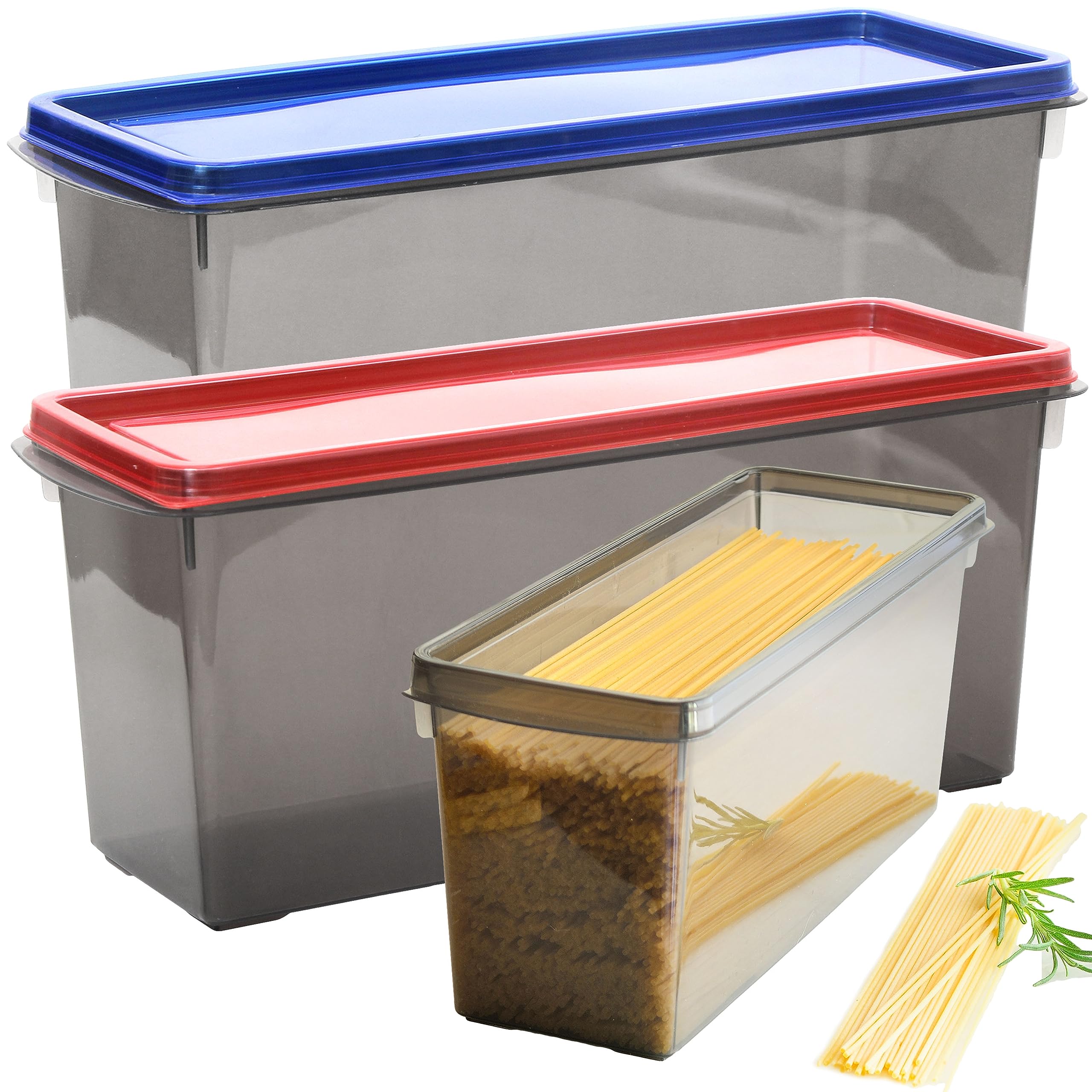Youngever 2 Pack 100OZ Large Plastic Food Storage Containers with Lids - BPA Free Meal Prep Containers for Pasta, Salad, Leftovers | Perfect for Kitchen Organization, Meal Prepping & Food Storage