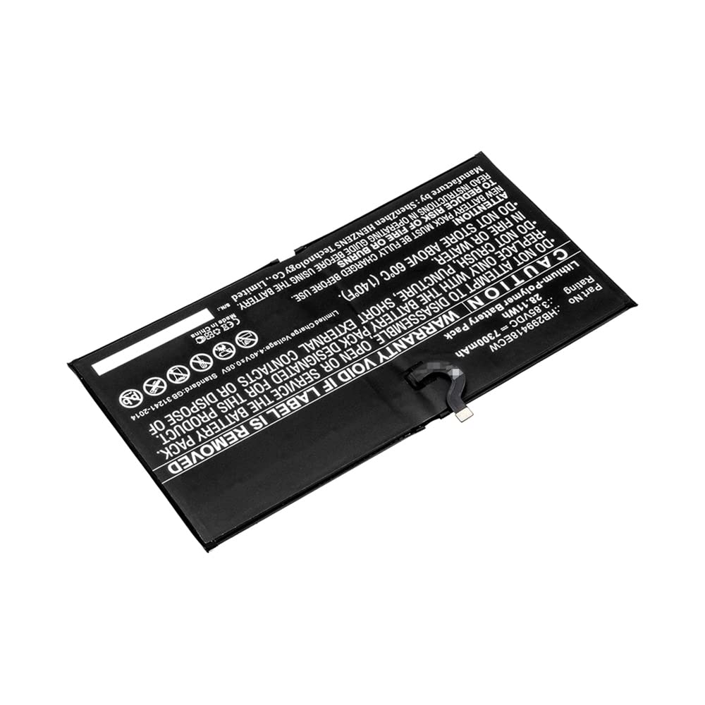 Synergy Digital Replacement Battery for Huawei CMR-AL09 Tablet - 7300mAh Li-Polymer Battery (Compatible with HB299418ECW) | Long-Lasting Power for Work, Study & Entertainment