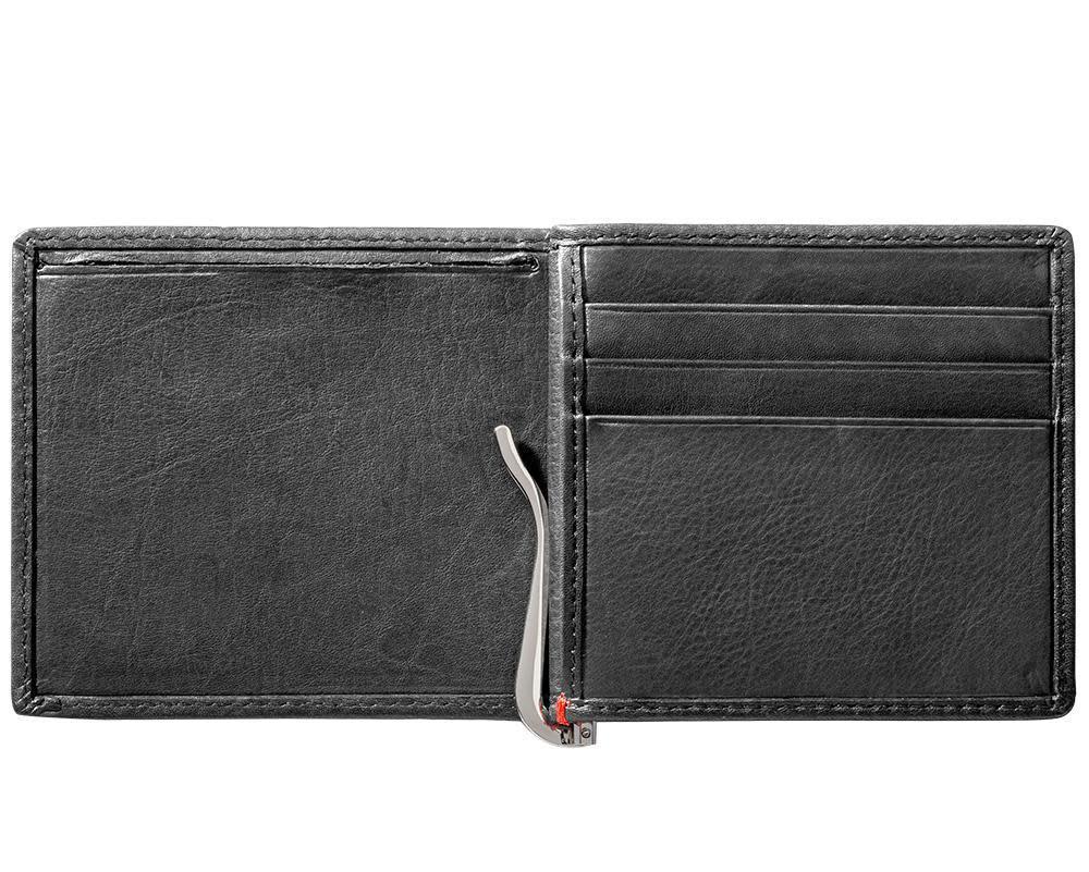Vintage Zippo 1932 Replica Black Leather Wallet with Metal Plate Design - Perfect for Men's Everyday Carry & Gift Giving