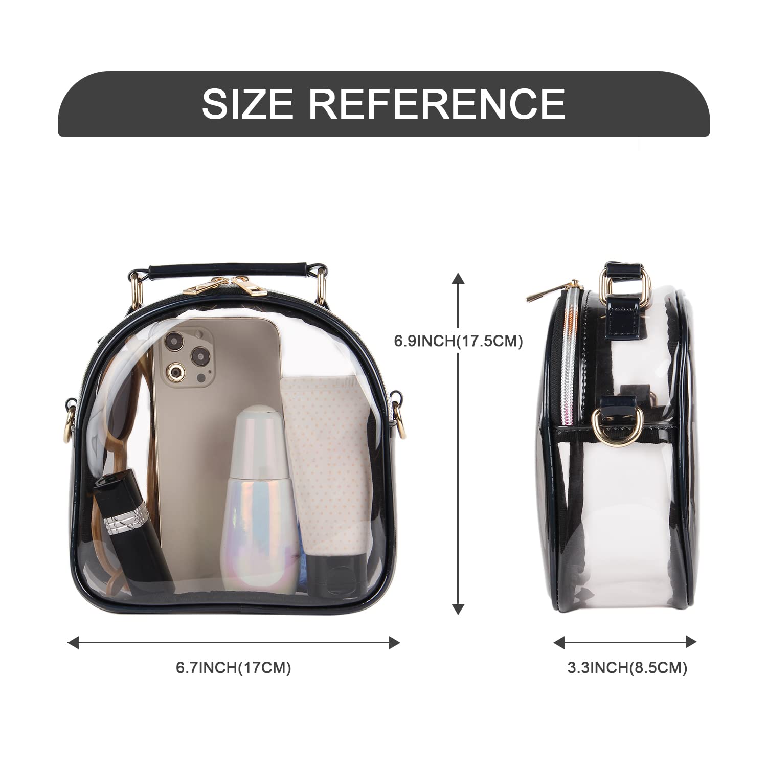 **Oweisong Clear Crossbody Purse for Women - Neon Transparent Jelly Handbag, Stadium Approved, Fashionable & Lightweight - Perfect for Concerts, Sports Games & Night Out**