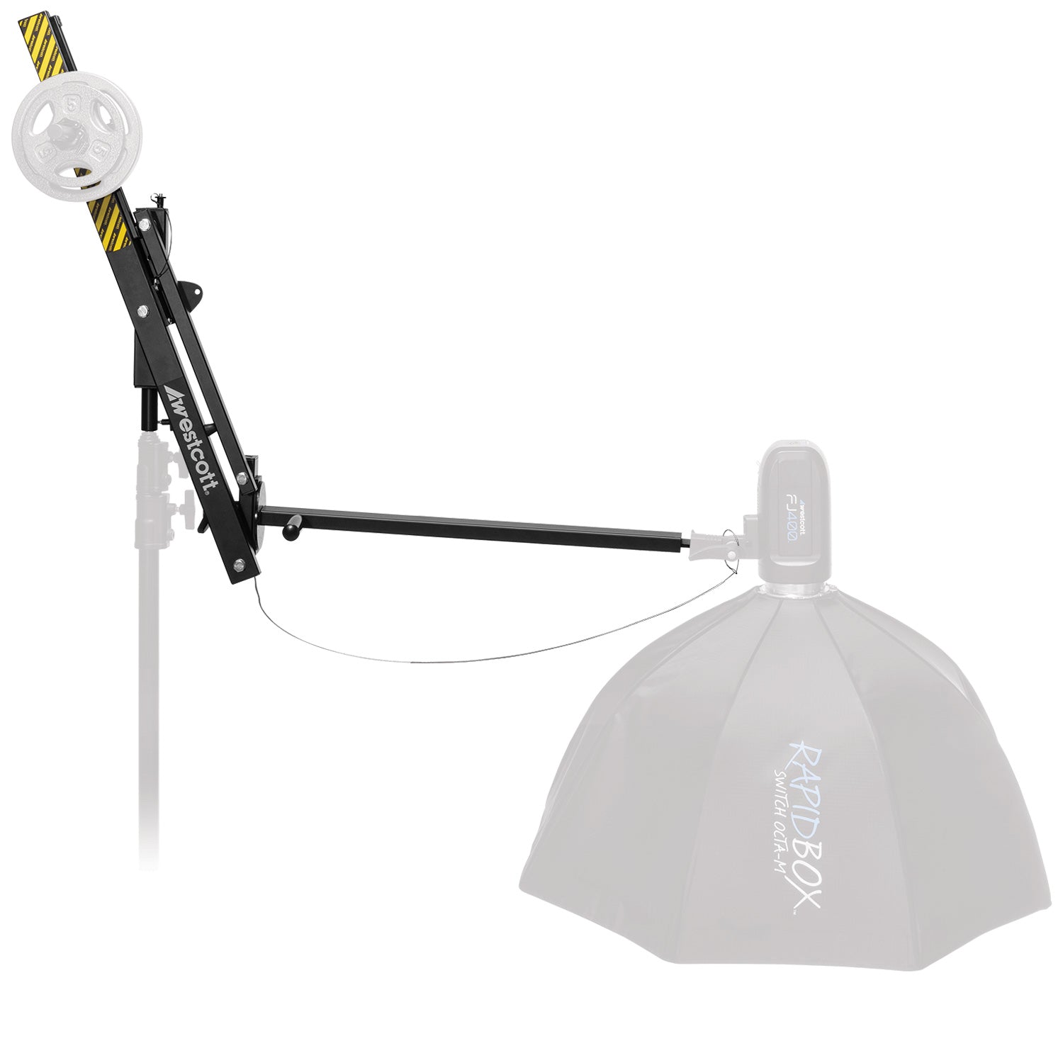 Westcott Easy Boom Arm - Adjustable Microphone Stand with Heavy Duty Clamp for Podcasting, Streaming & Studio Recording - Perfect for Home Studios & Content Creators