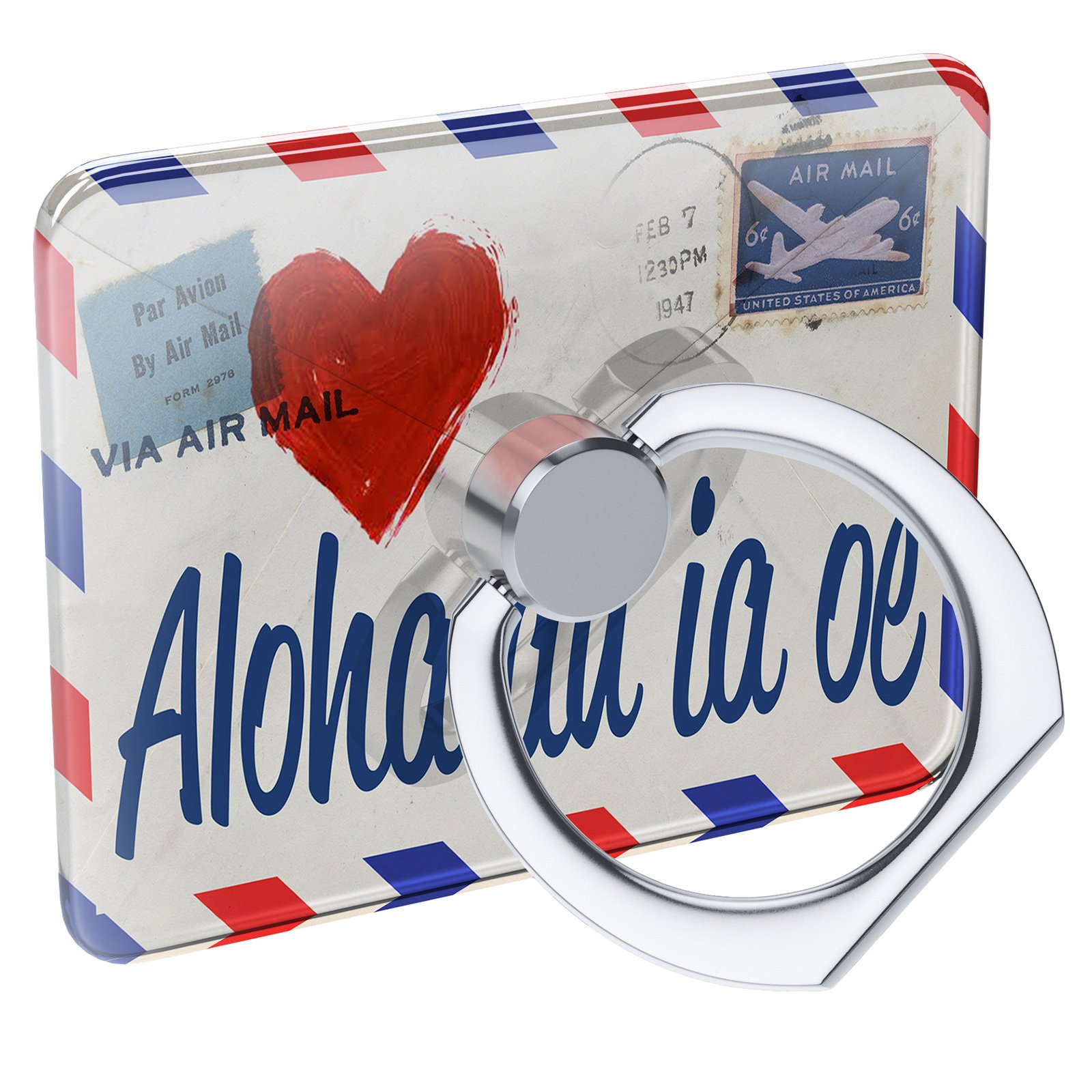 Hawaiian Love Letter Phone Ring Holder - Collapsible Grip & Stand for Phones | Perfect for Travel & Selfies