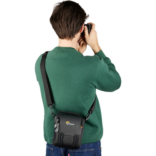 Lowepro Adventura SH 120 III DSLR Camera Shoulder Bag - Compact & Lightweight for Travel Photography (Black) - Perfect for Hiking, City Exploration & Everyday Camera Protection