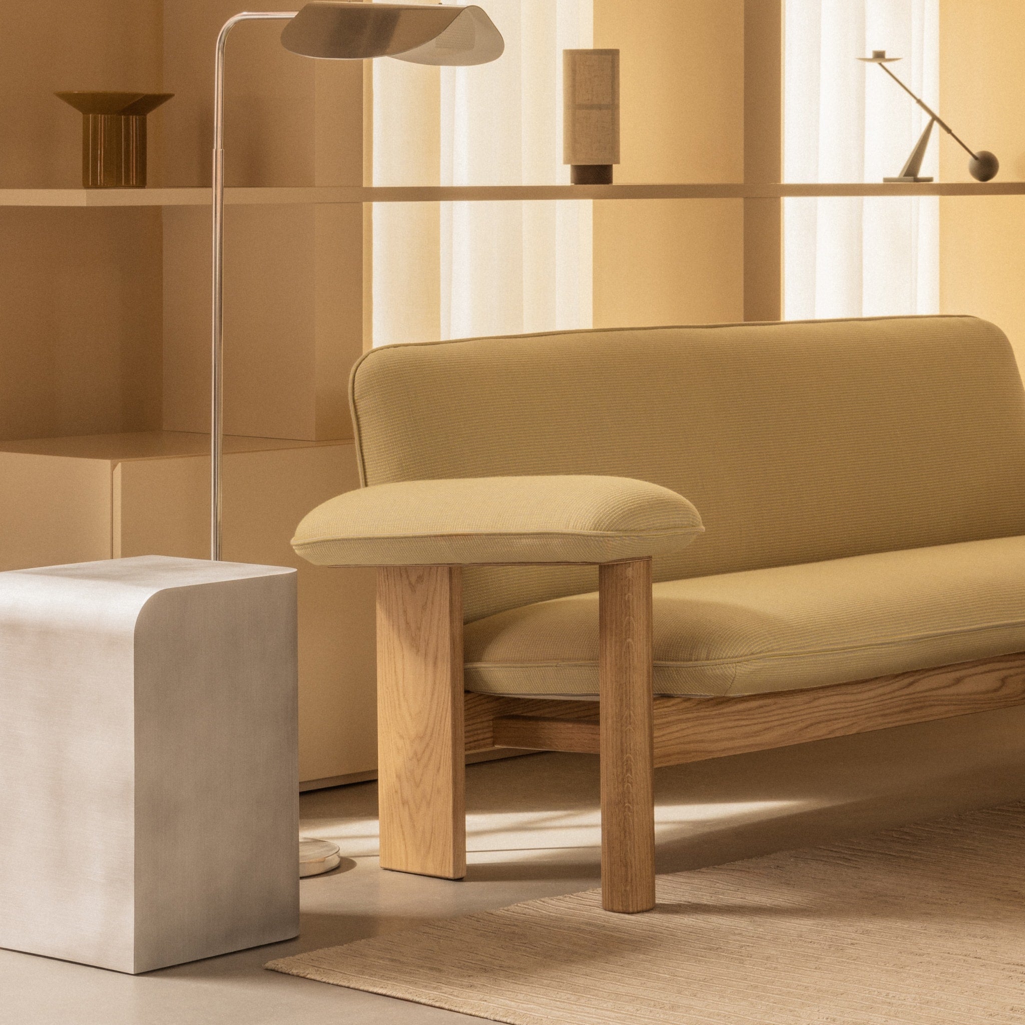 AUDO CPH Volume Side Table - Modern Aluminum End Table for Living Room, Bedroom, or Office - Compact & Stylish Accent Table for Small Spaces
