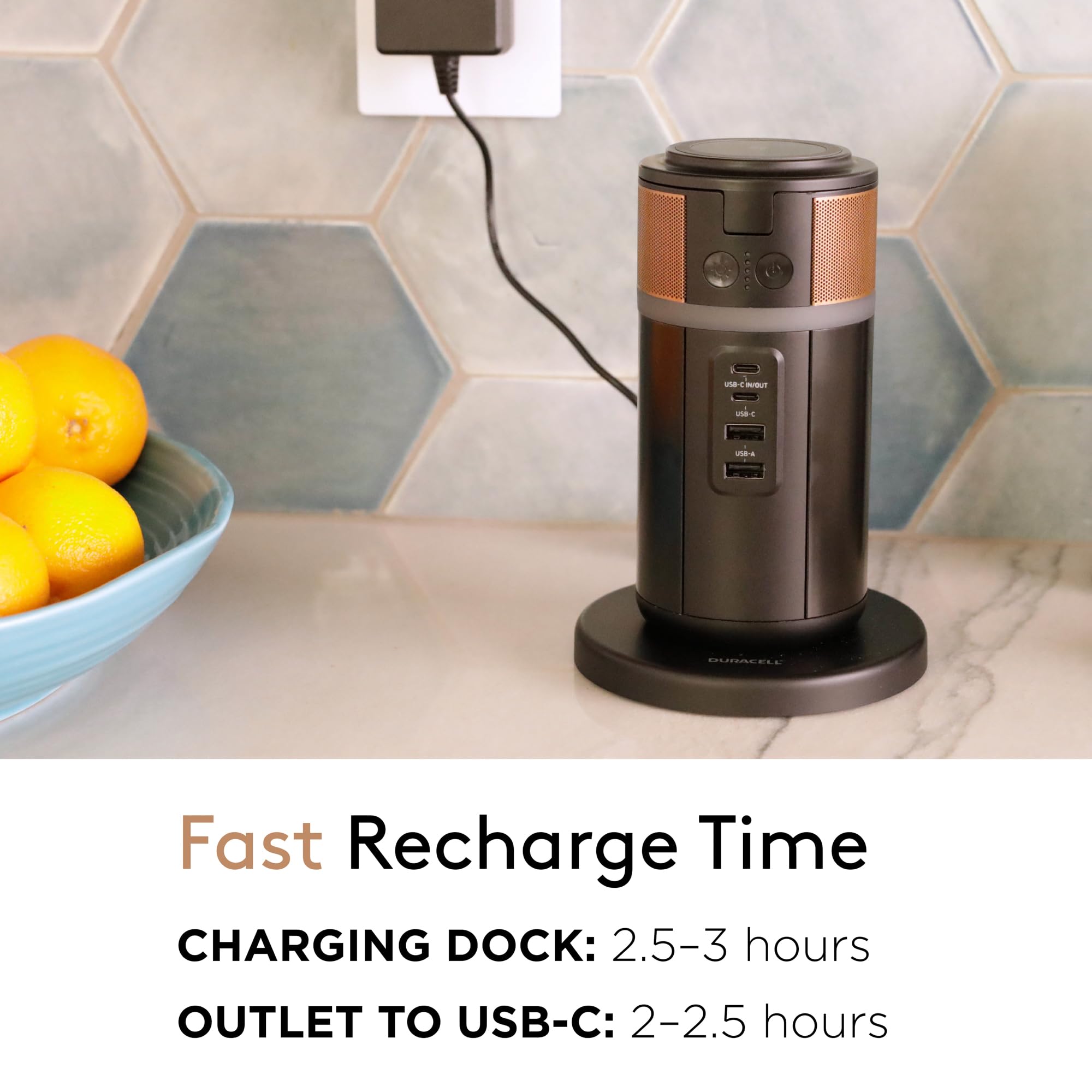 DURACELL M150 Portable Power Station - 150W (91Wh) with Wireless Charging, Compact & Lightweight - Charge Laptops, Phones, Tablets, Smartwatches - Perfect for Camping, Travel & Emergency Power Backup