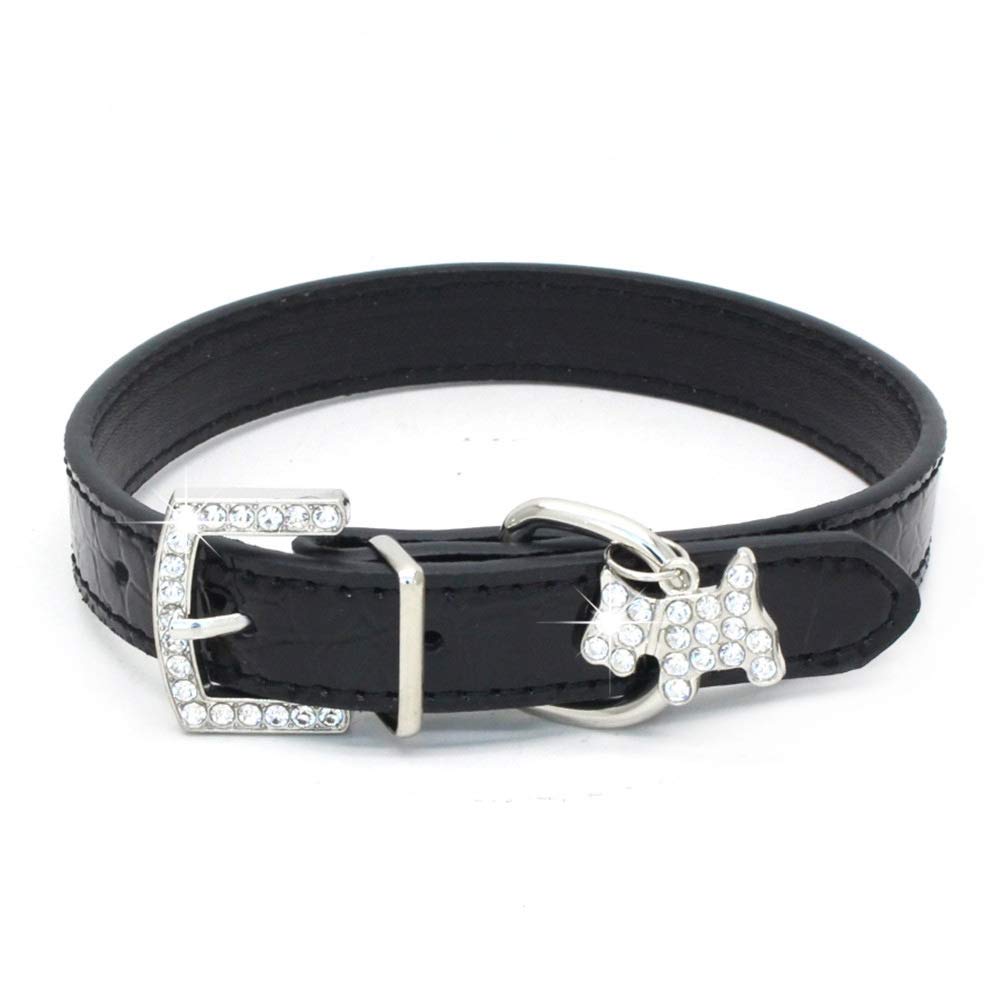 Sparkling Rhinestone Dog Collar with Pendant - Adjustable Pet Collar for Small Dogs & Puppies - Perfect for Daily Walks, Training & Special Occasions
