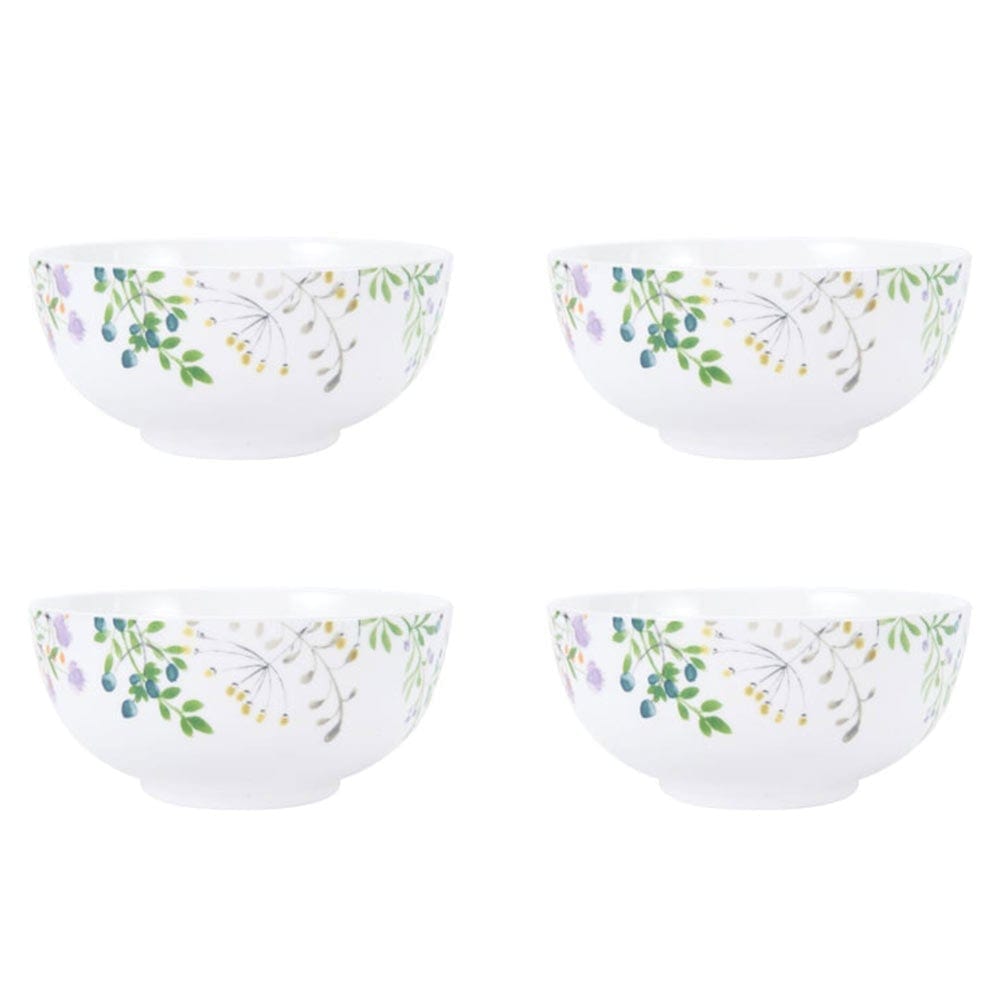 Tivoli Garden Set of 4 Soup and Cereal Bowls - Elegant Porcelain Bowls for Soup, Cereal, Salad, Dessert - Perfect for Dining, Entertaining, and Everyday Use