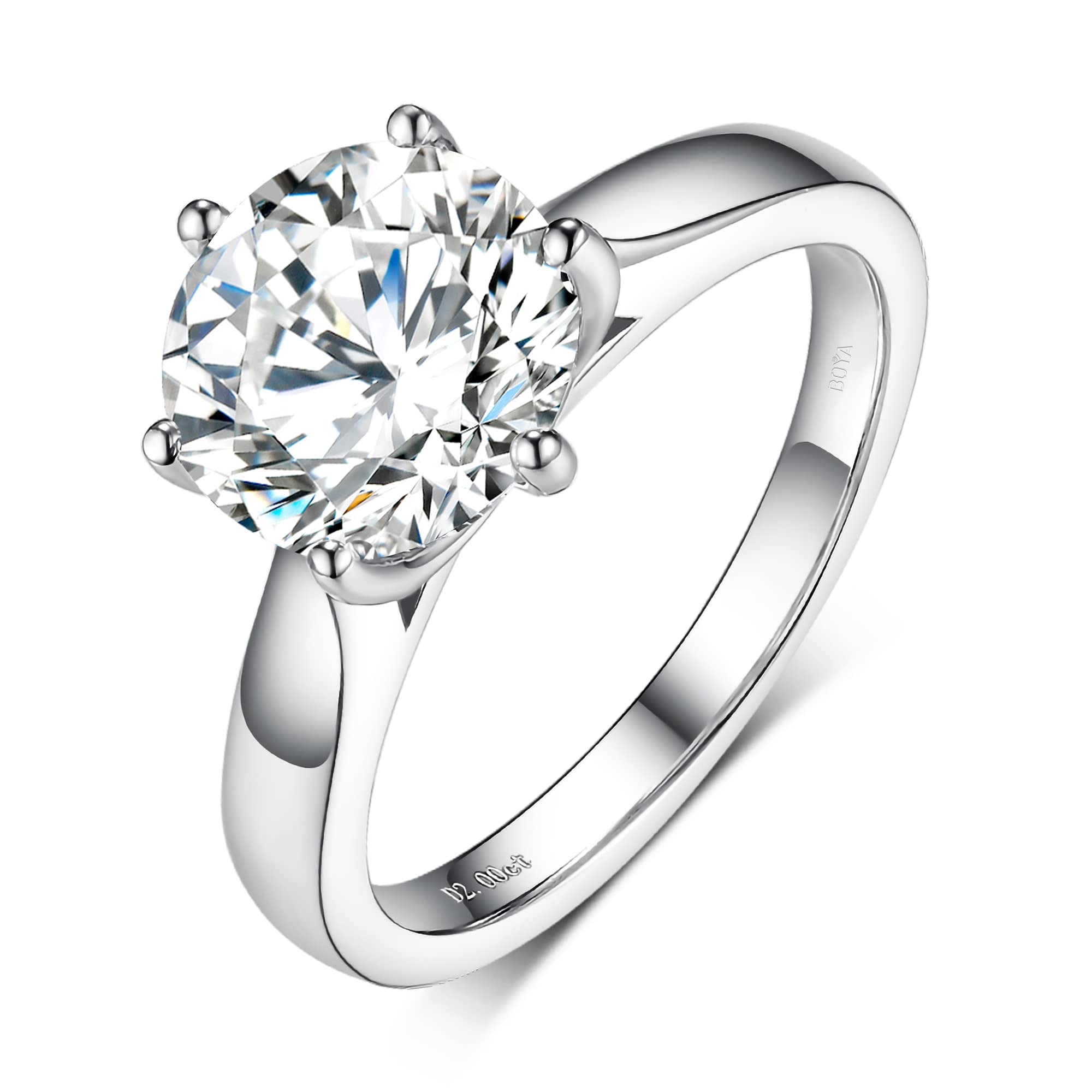 Exquisite 18K Platinum Moissanite Diamond Engagement Rings for Women | D Color VVS1 Clarity Handmade Promise Rings | Perfect Anniversary, Wedding Bands & Romantic Jewelry Gifts | Ideal for Proposals, Vow Renewals & Special Occasions
