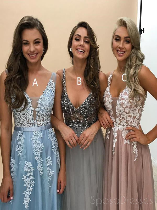 Elegant Deep V Neckline Lace Beaded Long Evening Prom Dress - Custom Made Formal Gown for Prom Night, Homecoming & Special Occasions
