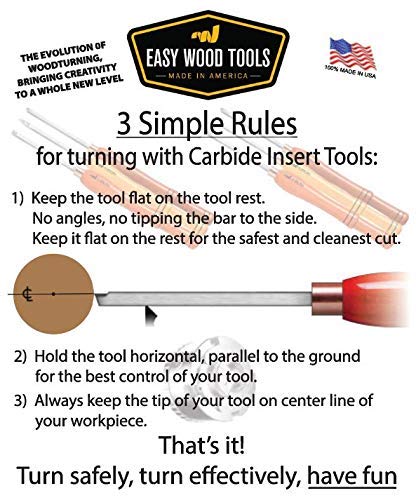 Easy Wood Tools Mid Size Micro Detailer (7700) with Replaceable Ci7 Carbide Cutter - Perfect for Woodturning, Carving & Fine Detail Work on Bowls, Pens & Small Projects