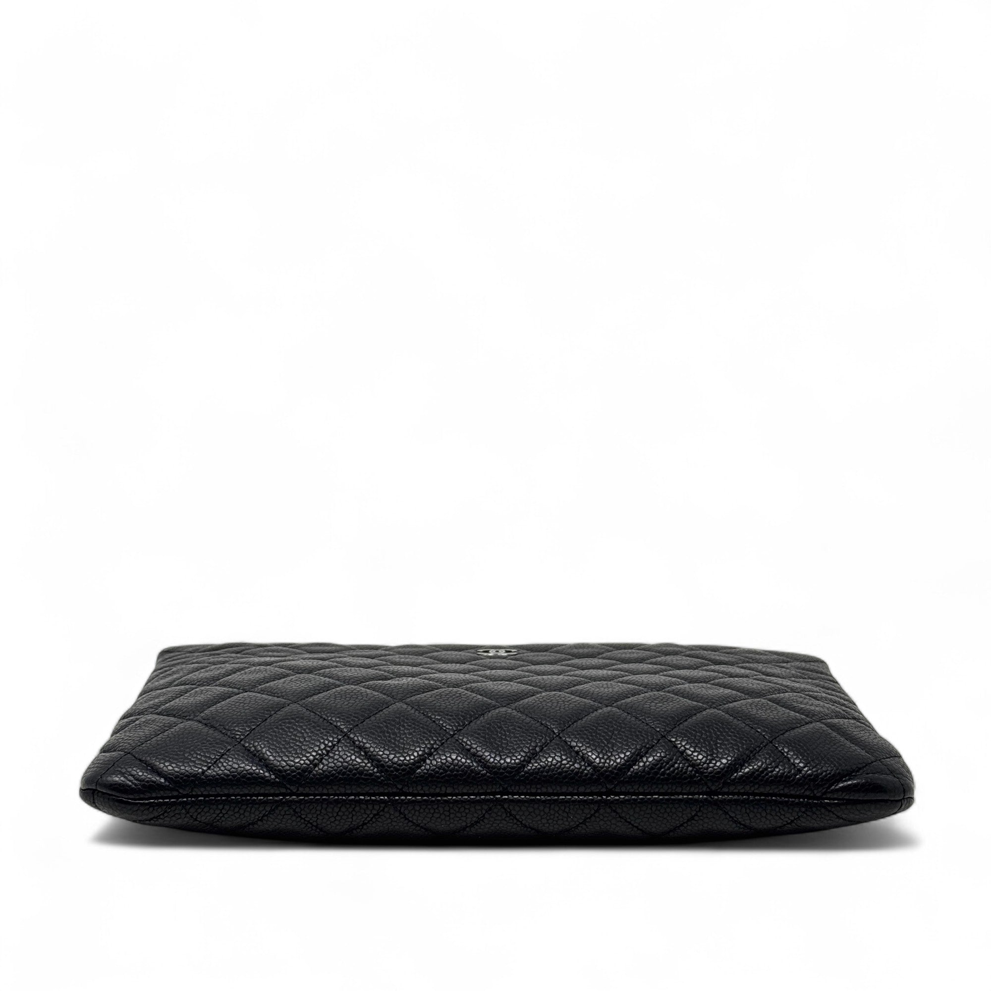 Chanel Black Small O Case Pouch - Luxury Leather Cosmetic Bag for Women - Perfect for Travel, Makeup Storage & Everyday Essentials