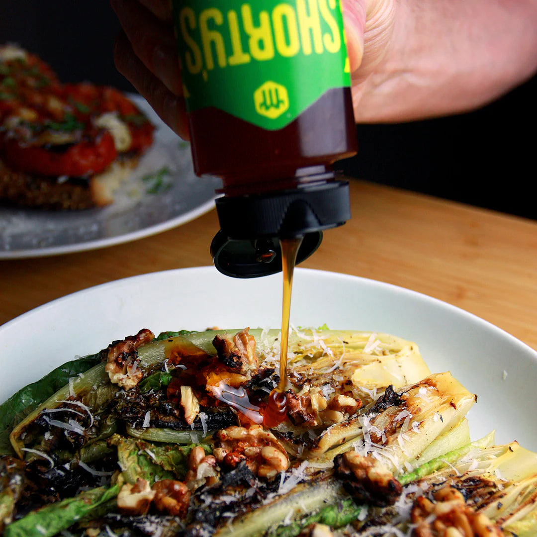 Shorty's Garlic Hot Honey - Spicy Garlic Infused Honey for Cooking, Grilling & Drizzling - Perfect for Wings, Pizza & BBQ Glazes