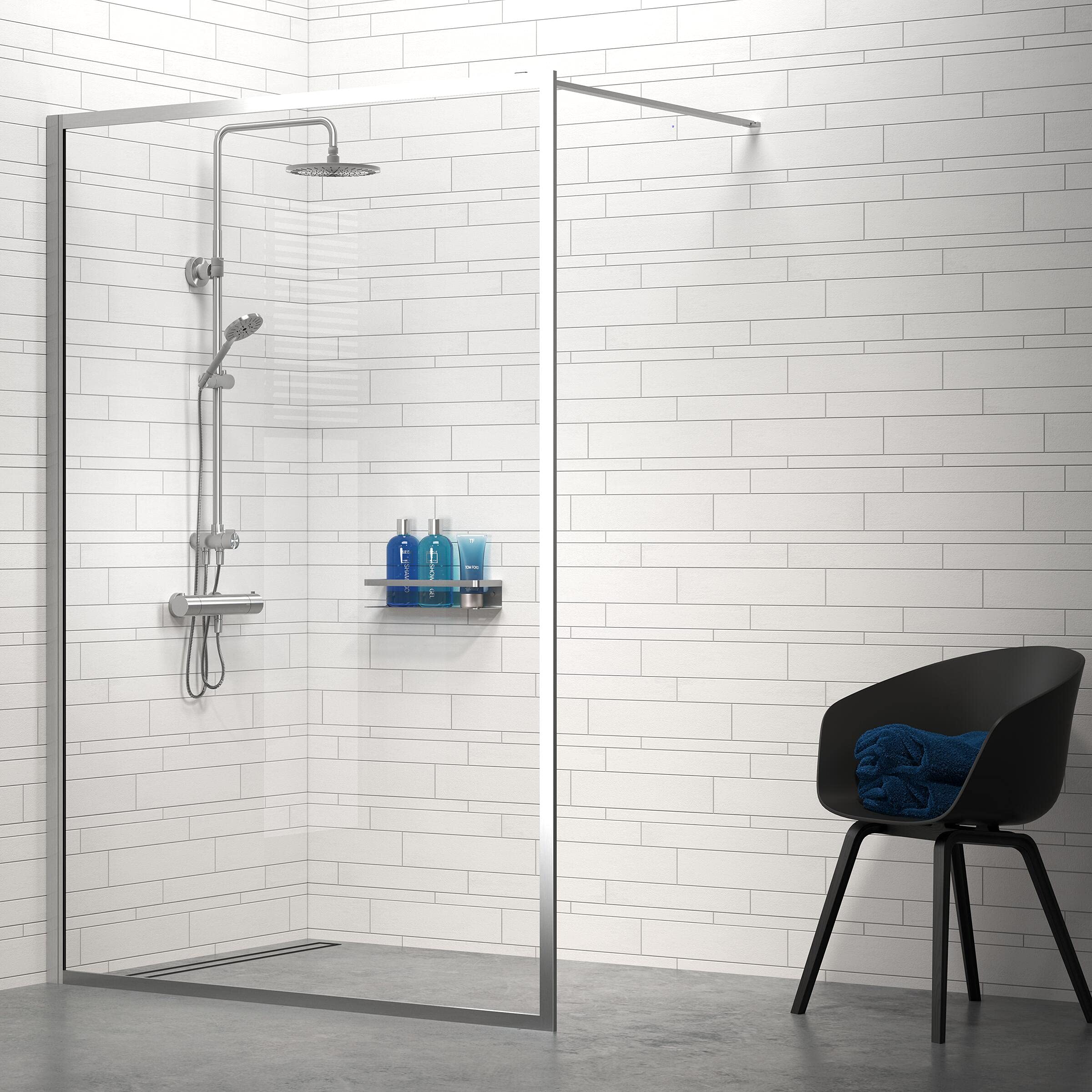 Brushed Stainless Steel Shower Caddy Basket - 13.8