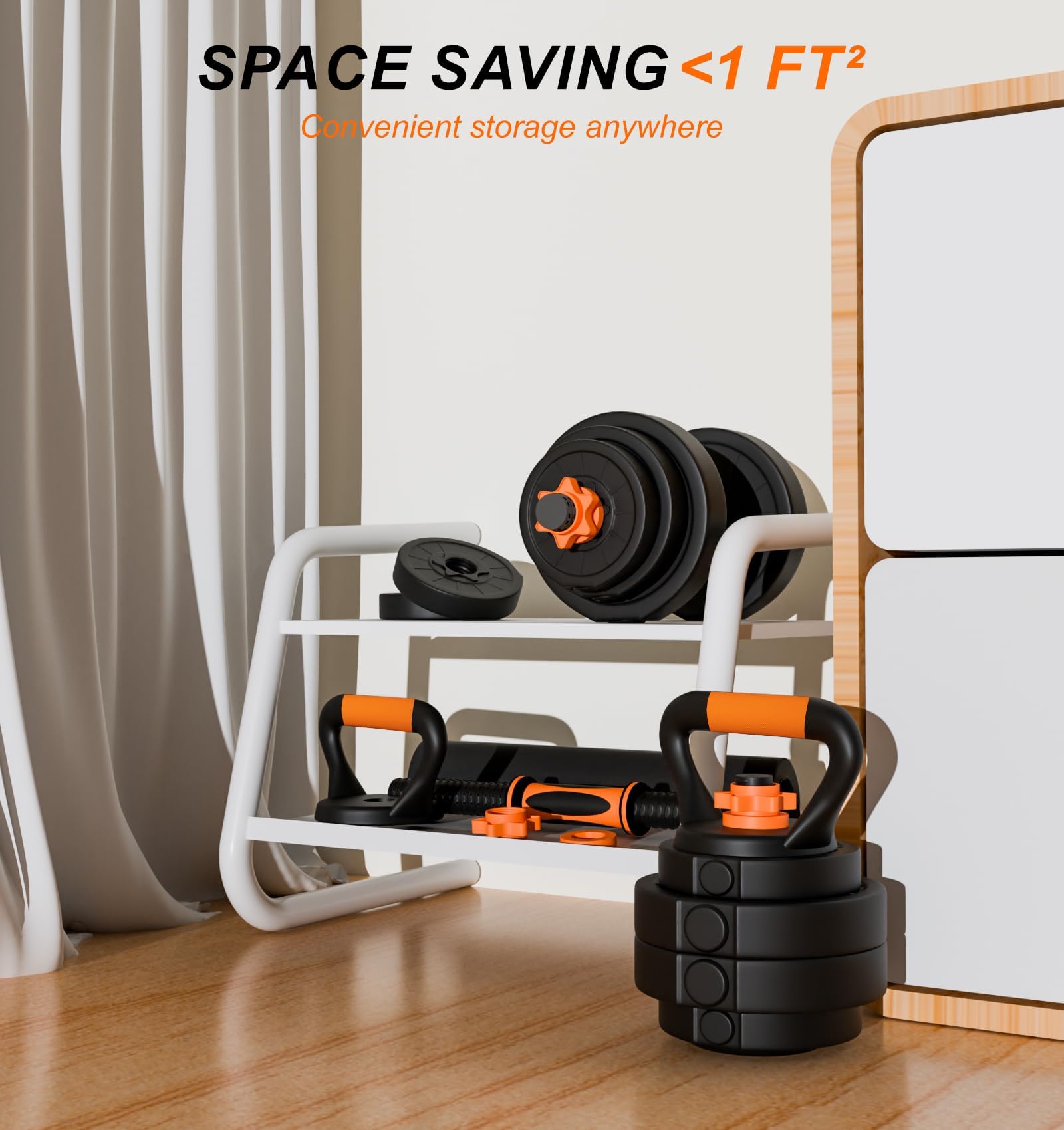 Adjustable Dumbbell Set 22LBS/44LBS - 4 in 1 Barbell Weight Set for Home Gym, Strength Training & Fitness for Men & Women - Perfect for Weightlifting, Muscle Building & Full Body Workouts at Home