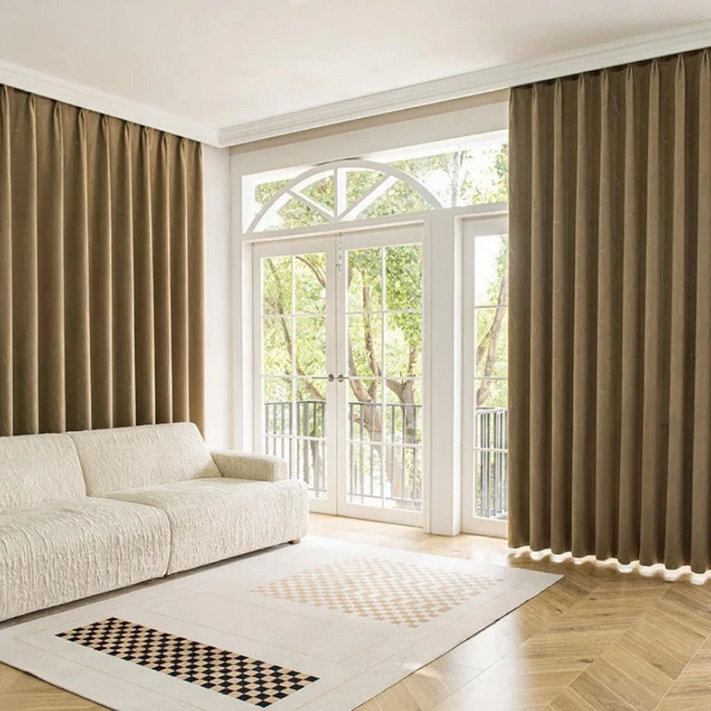 Paisley Chenille Lightning Pattern Jacquard Blackout Custom Curtains - Elegant Window Treatment for Living Room & Bedroom