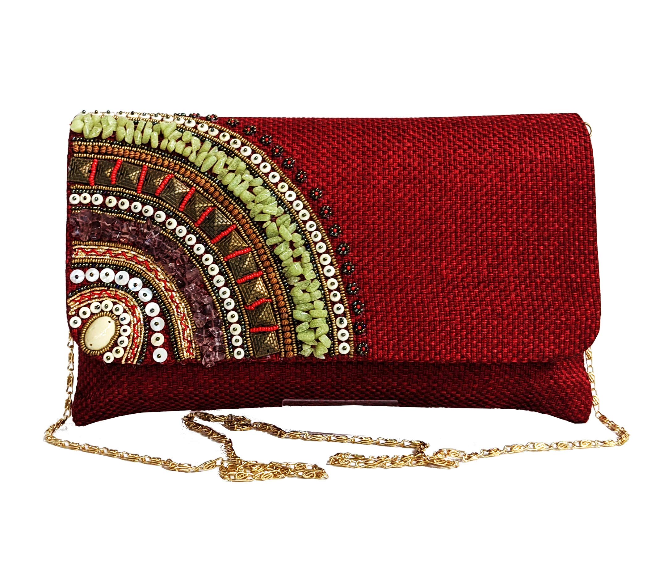 Boho Women's Clutch Purse for Evening Parties, Prom, Cocktails - Elegant Handbag for Weddings, Date Nights & Special Occasions