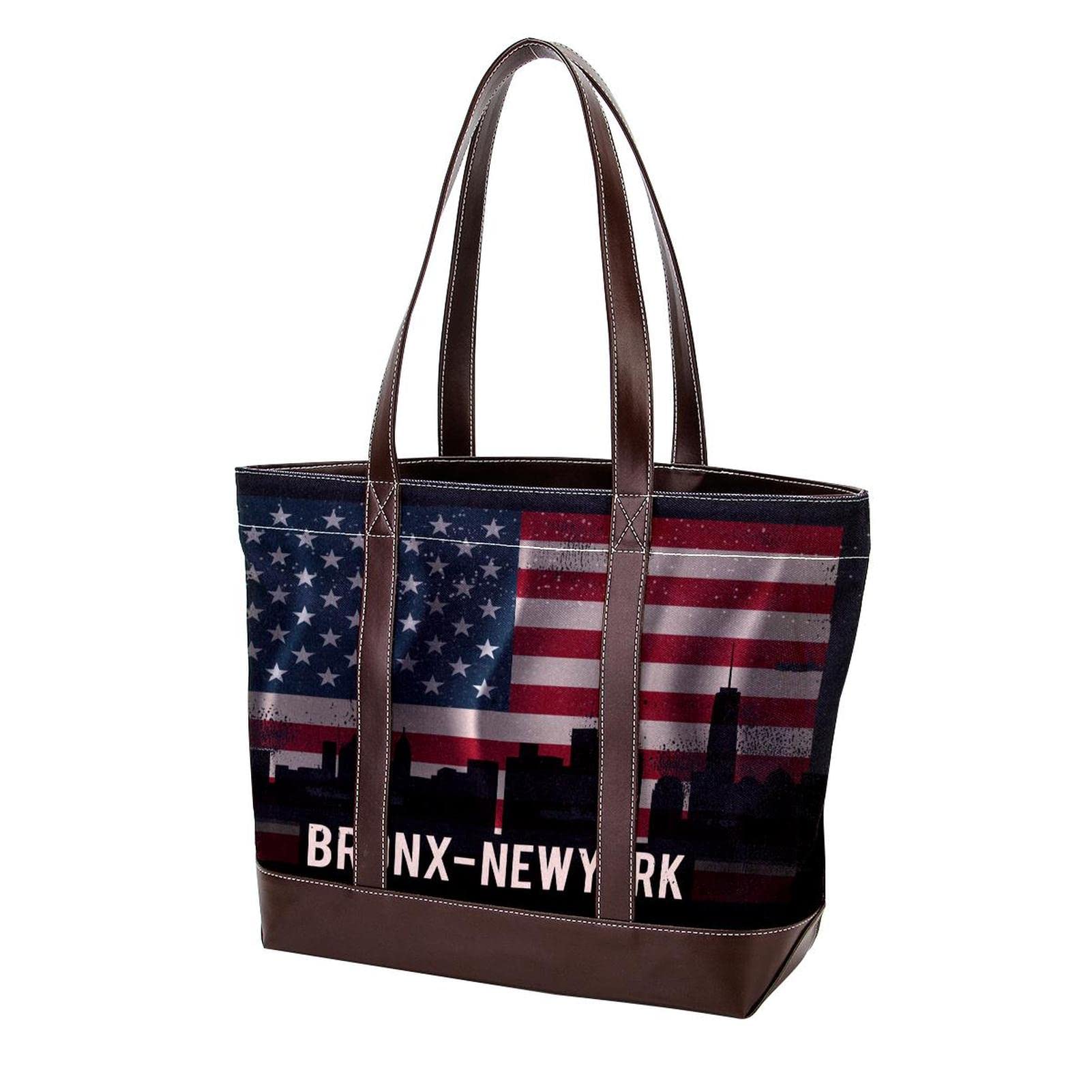 Stylish Large Leather & Canvas Tote Bags for Women - Durable Top Handle Shoulder Satchel Hobo Purse | Perfect for Work, Travel & Everyday Use
