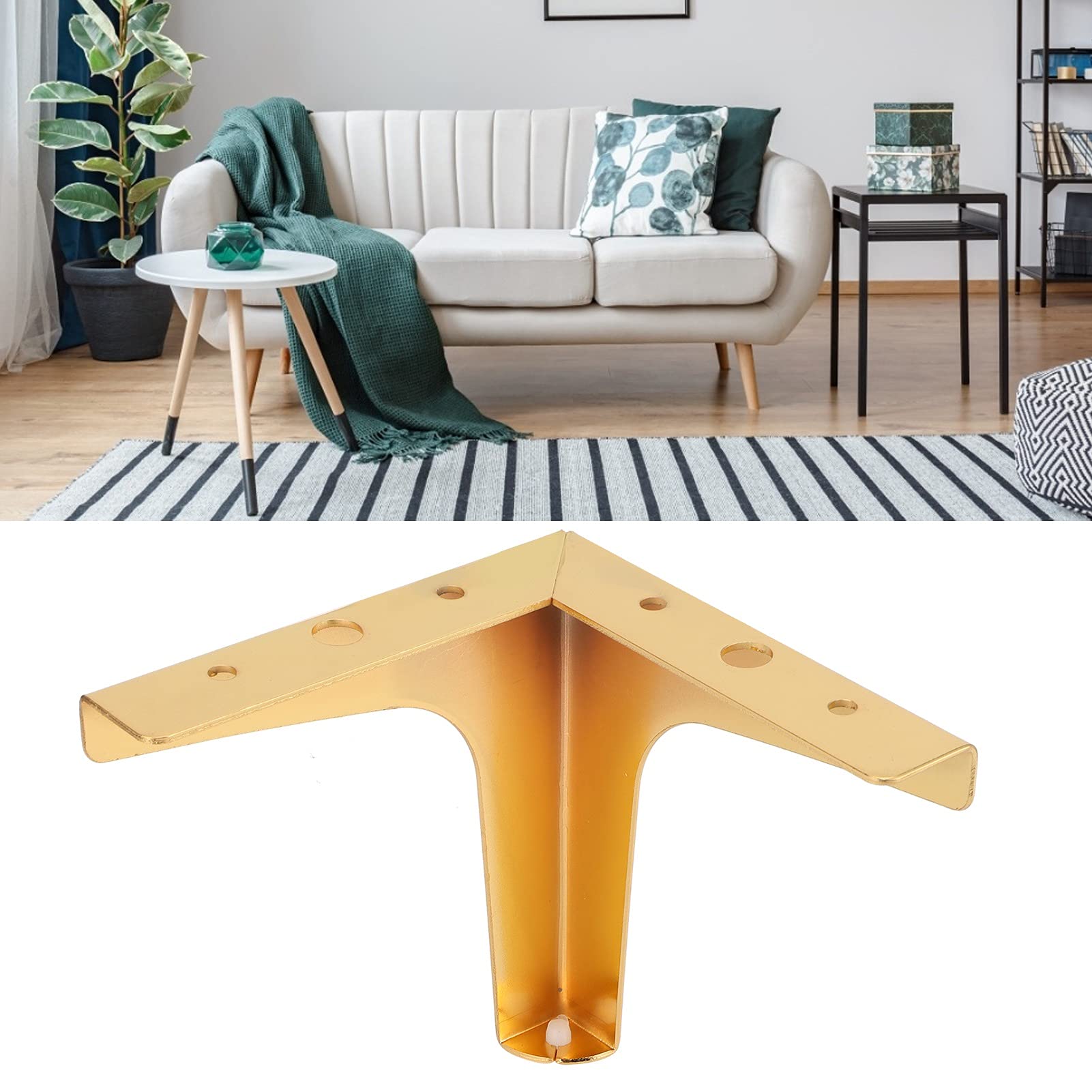 Triangular Iron Sofa Feet - Heavy Duty Furniture Legs for Shelves, Cabinets & Footstools | Perfect for Home Decor & DIY Projects