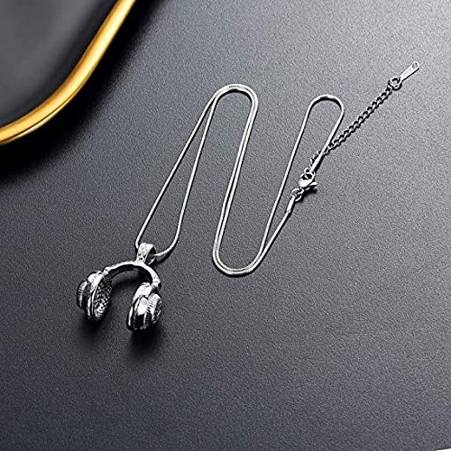 Memorial Jewelry for Ashes - Stainless Steel Cremation Urn Necklace Pendant for Women & Men - Keepsake Headset Urn Jewelry for Loved Ones - Perfect for Funerals, Memorials & Keeping Memories Close