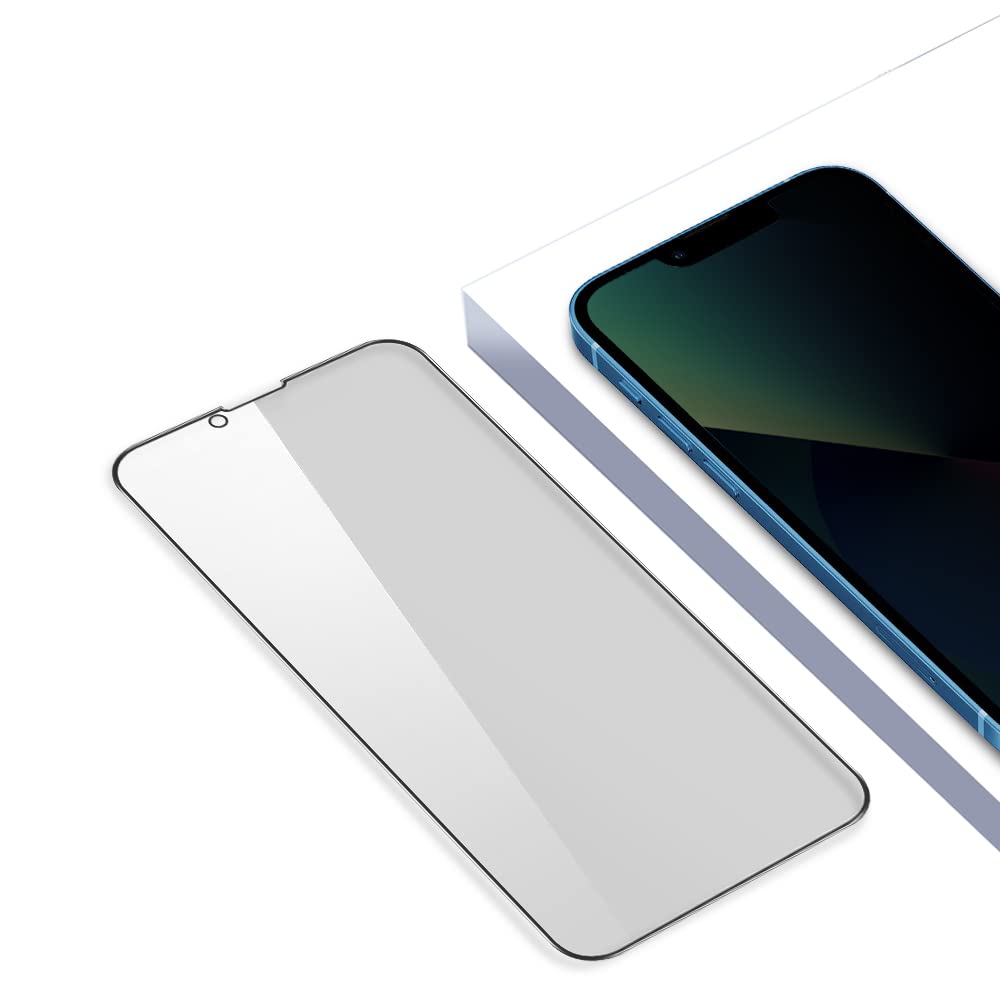 PERFECTSIGHT Privacy Screen Protector for iPhone 14/13/13 Pro 6.1 Inch - HD Clear Anti-Scratch Tempered Glass with Anti Blue Light & Anti-Spy Protection - Bubble-Free Installation & Case Friendly - Perfect for Office, Travel and Daily Privacy Protection