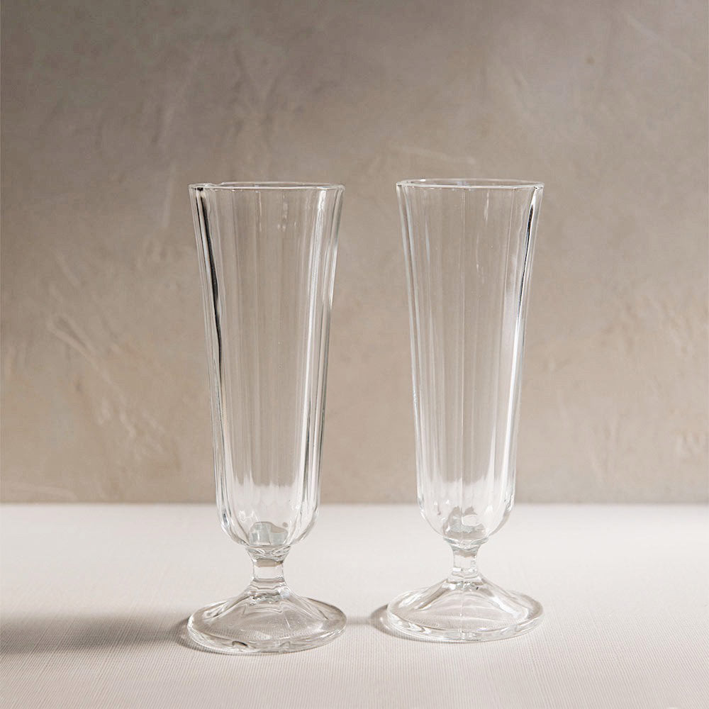 Elegant Fluted Champagne Glass Set - 6-Piece Crystal Flutes for Sparkling Wine & Champagne - Perfect for Weddings, Parties & Celebrations