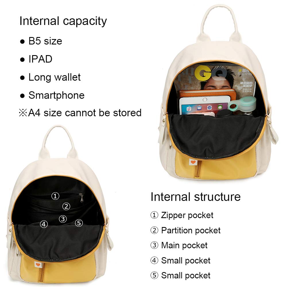 Zhongningyifeng Women's Small Mini Nylon Backpack - Lightweight Travel Purse & Shoulder Bag for Ladies | Perfect for Daily Commute, Weekend Trips & College Campus